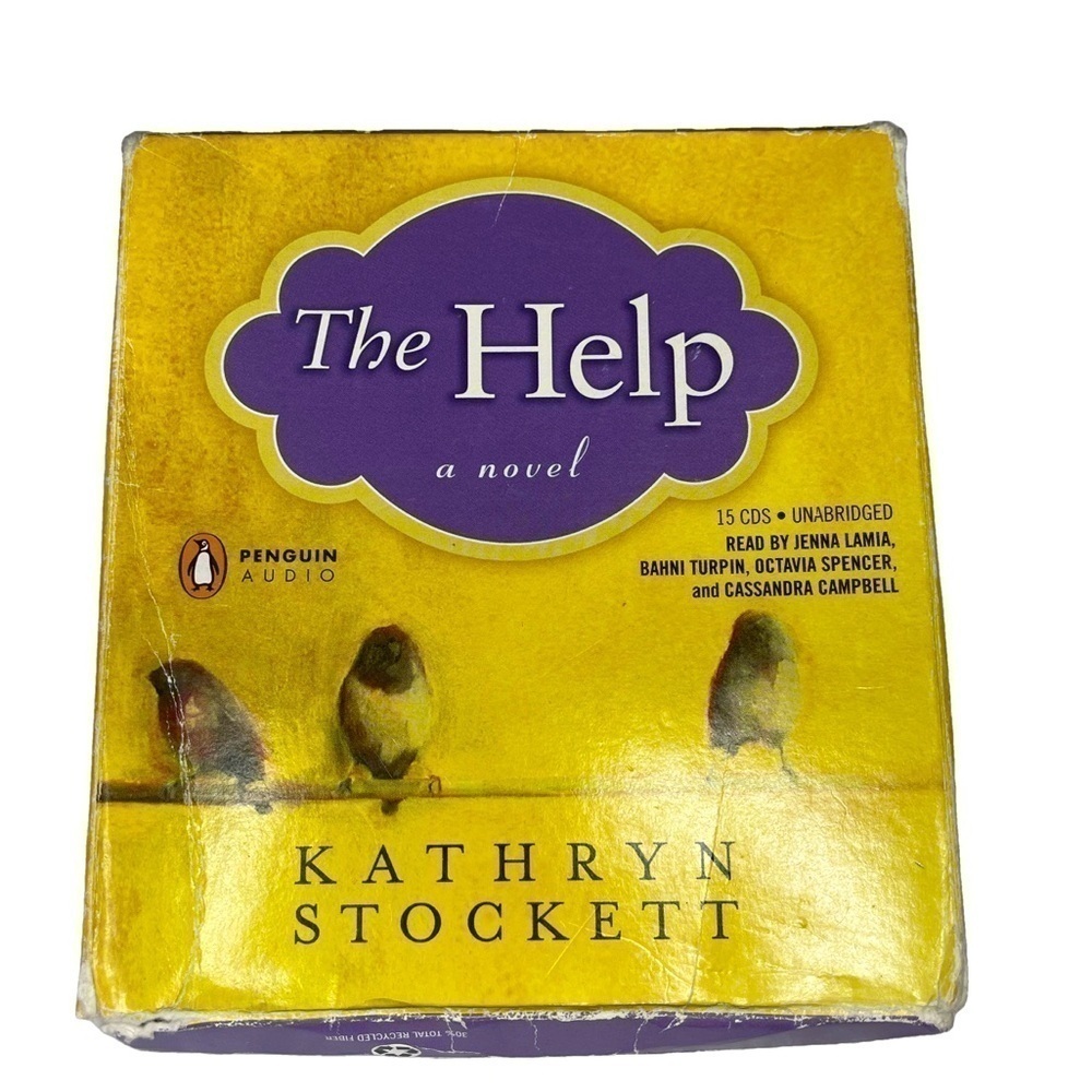 🟢 3/$15 “The Help” an audio 15 CD DISC Unabridged Novel by Kathryn Stockett